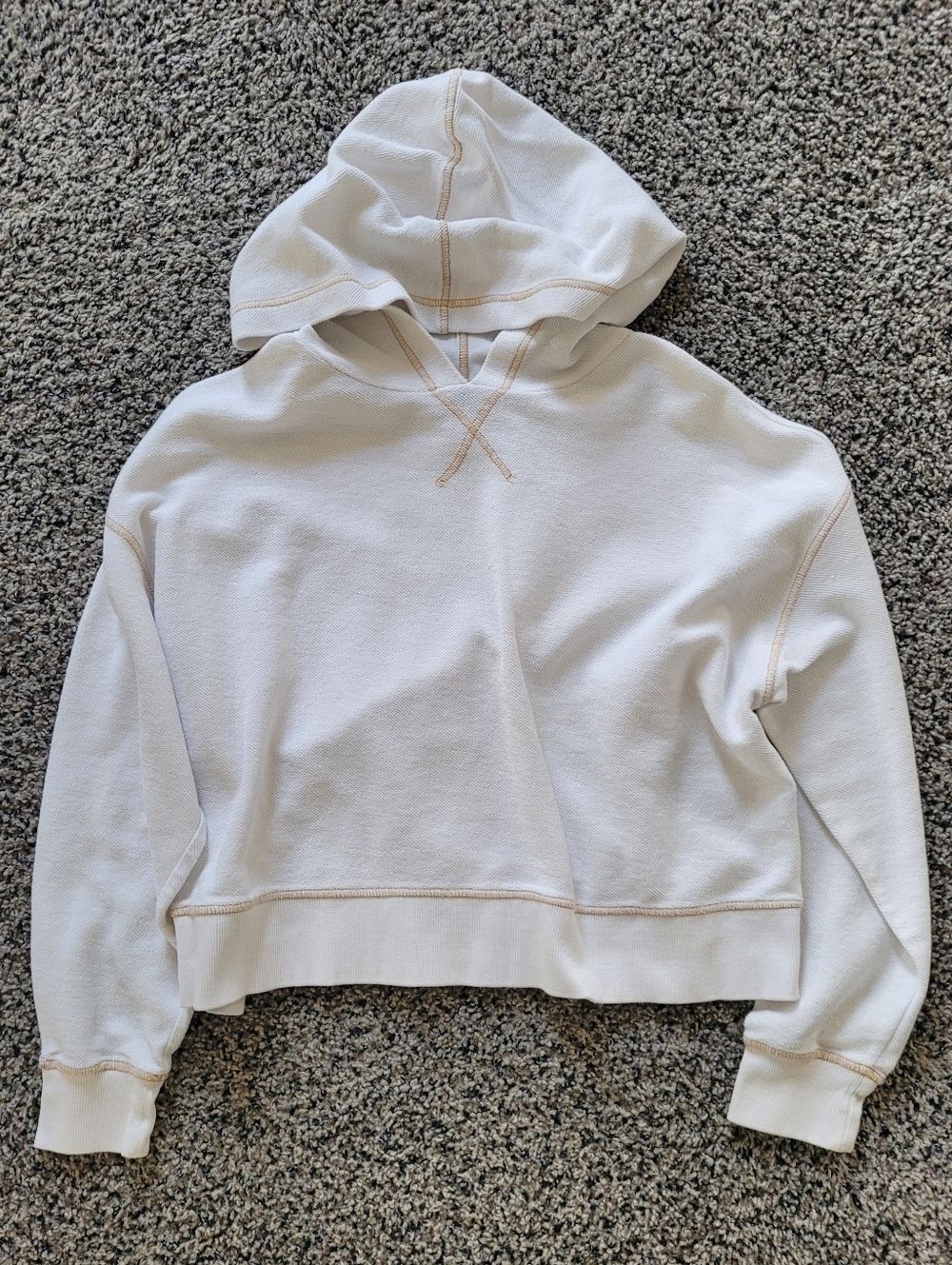 Forever 21 Cream French Terry Hoodie